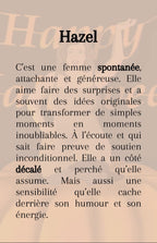 Affiche décoration féminine Hazel - 3 tailles