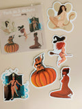 pack de 5 stickers féminins matt - version sexy