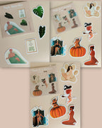 Lot de 2 packs de stickers féminins - 2 versions