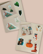 Lot de 2 packs de stickers féminins - 2 versions