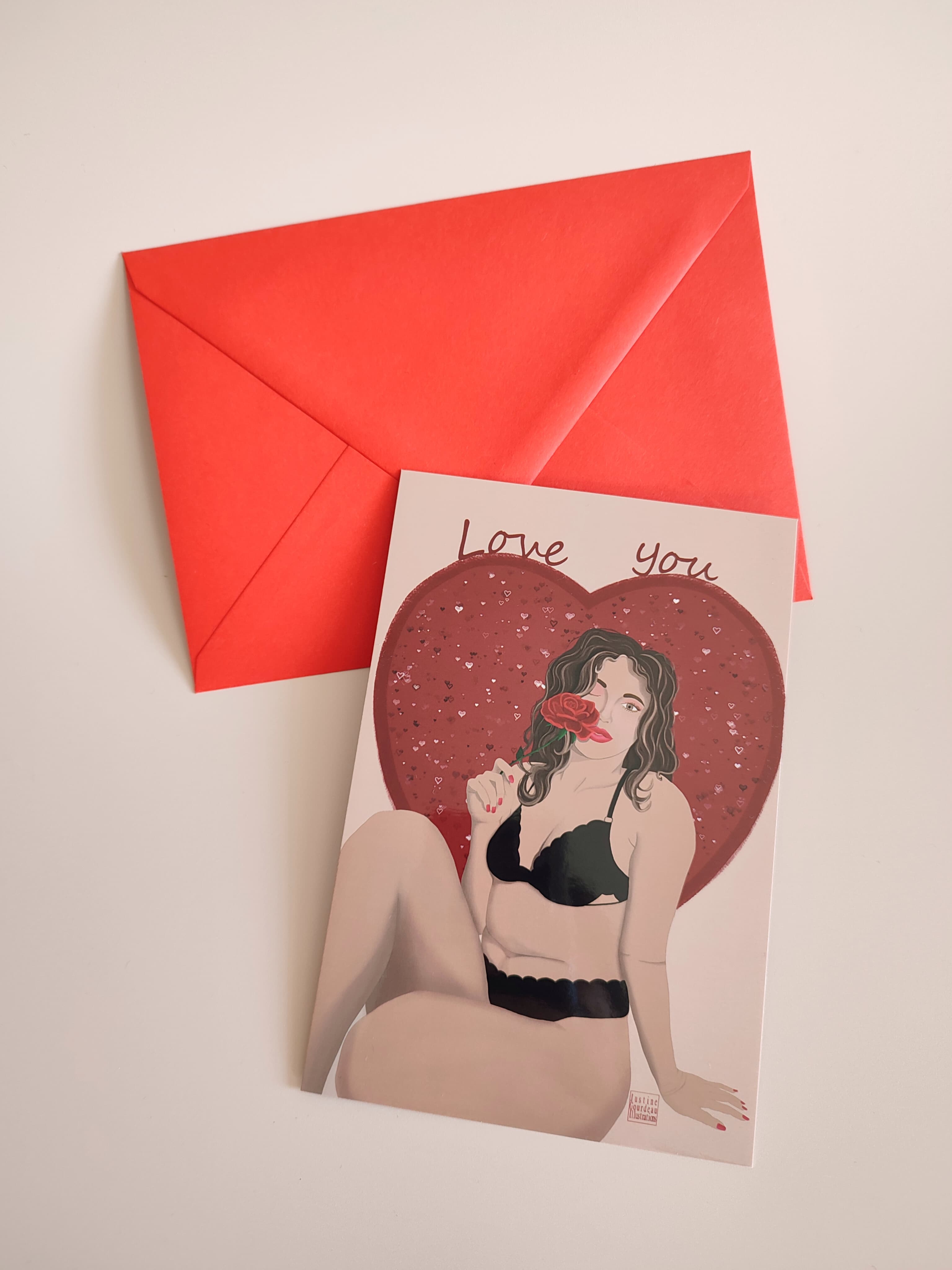 carte de voeux Belinda avec enveloppe