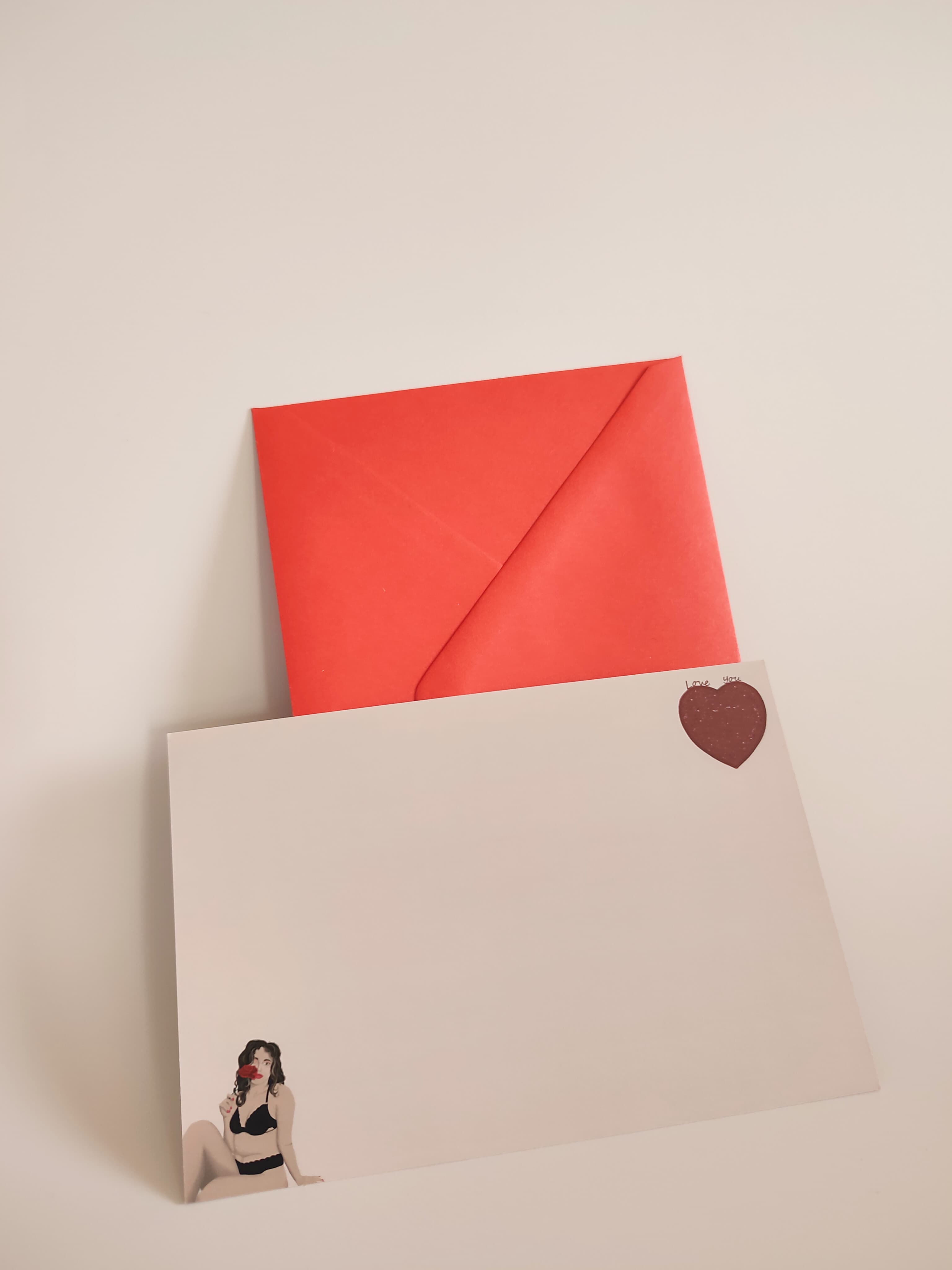 carte de voeux Belinda avec enveloppe