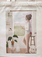 Totebag en toile illustré - Lalya