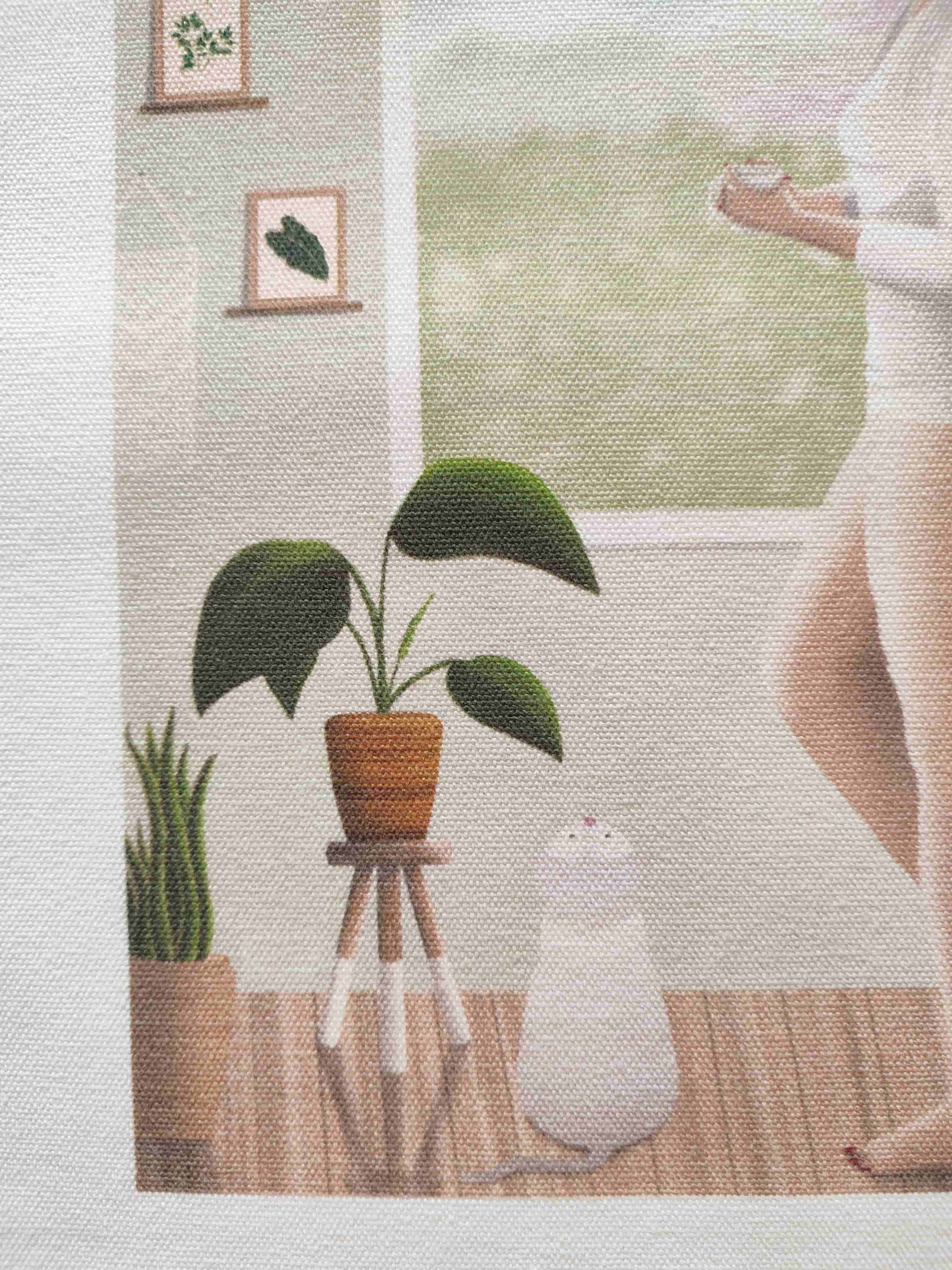 Totebag en toile illustré - Lalya