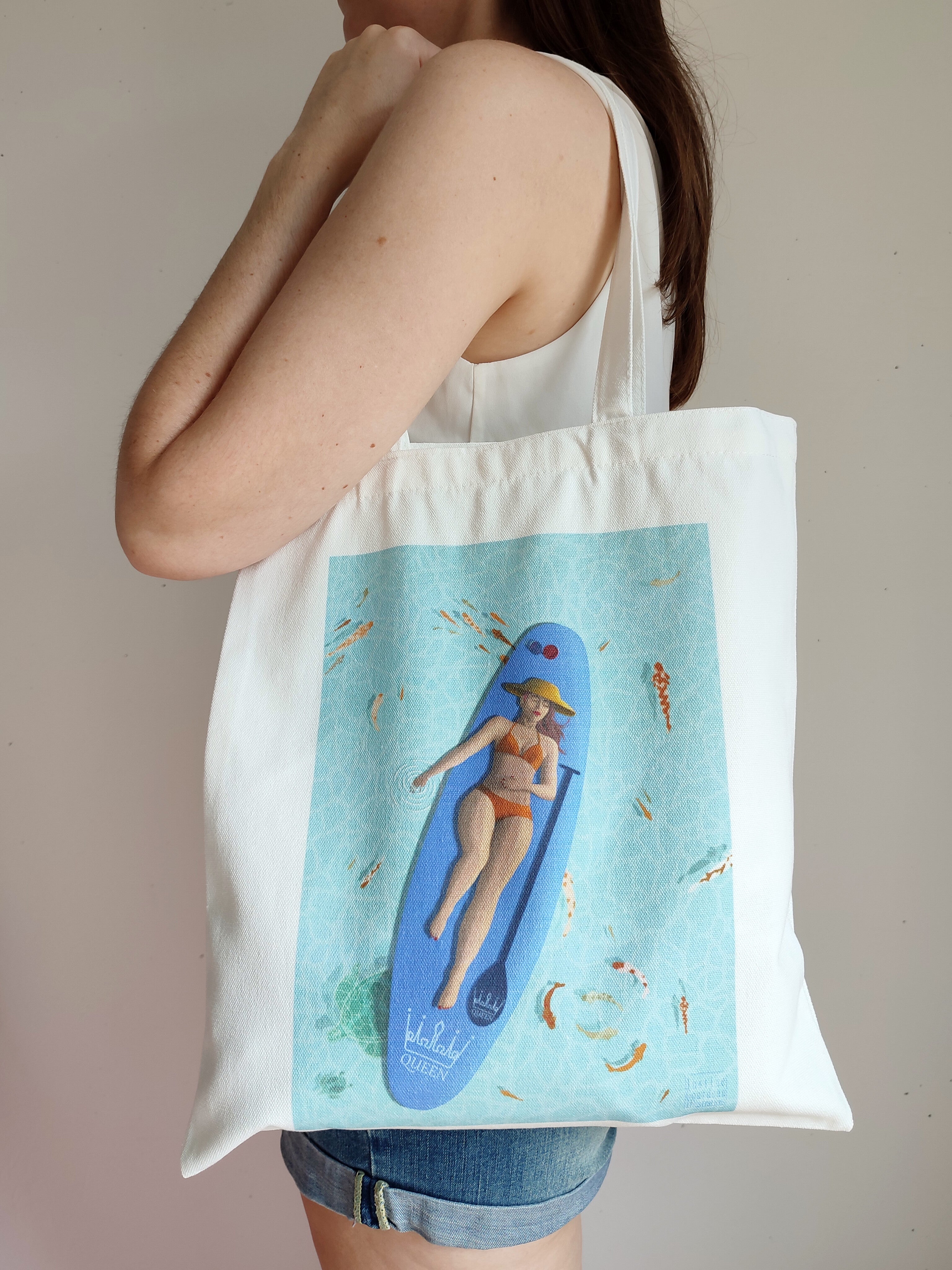 Totebag en toile illustré - Thalia