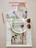 Totebag en toile illustré - Lalya