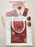 Totebag en toile illustré - Ivy