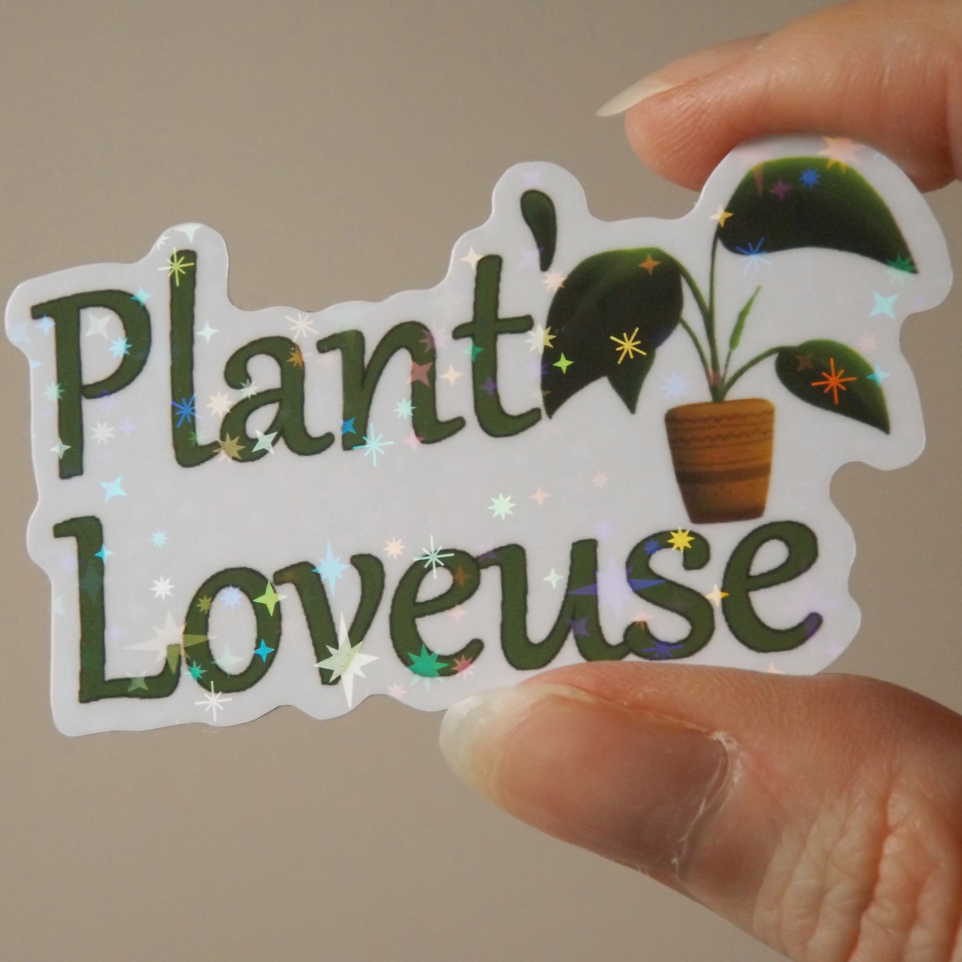 Sticker Holographique Plant' loveuse