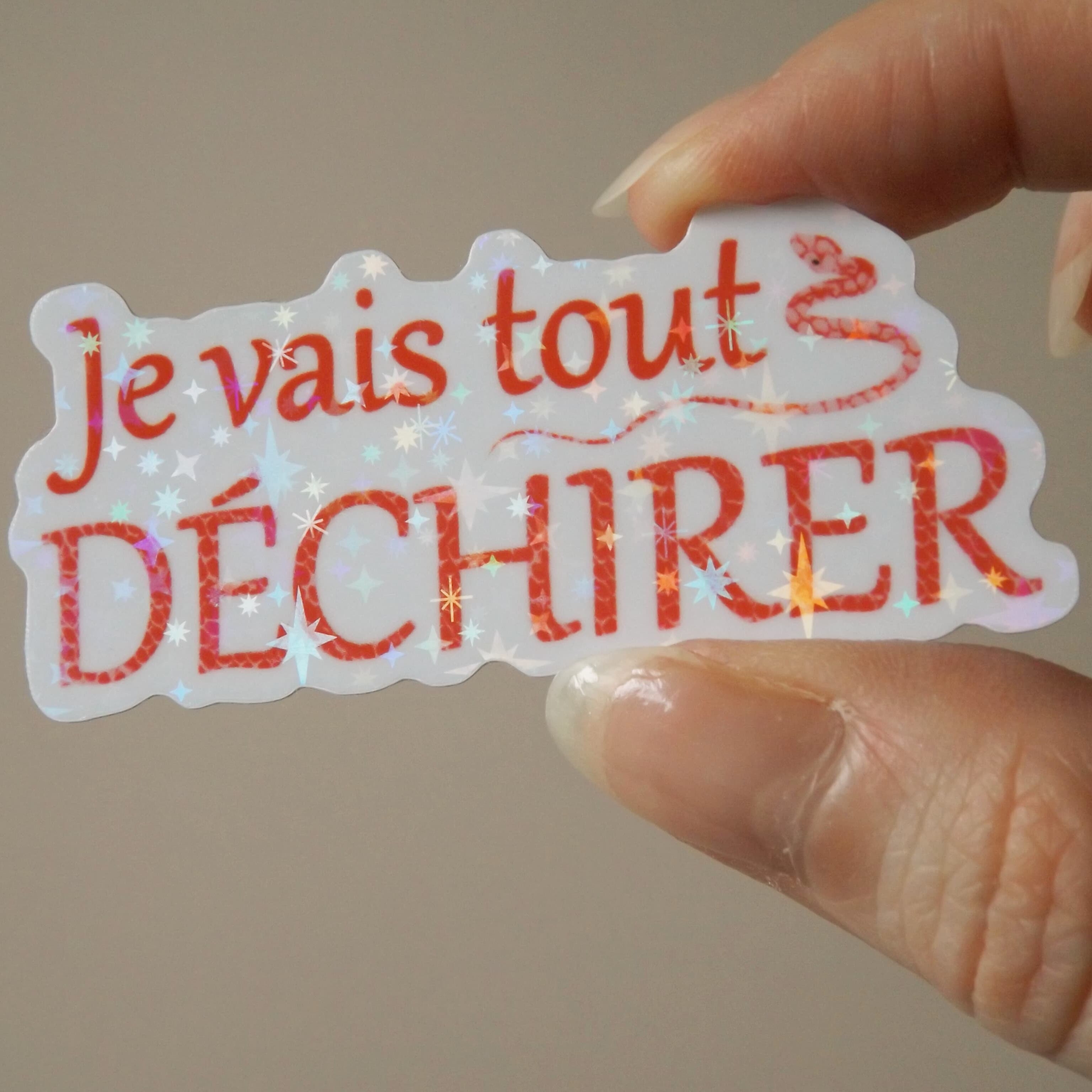 Sticker Holographique - je vais tout déchirer