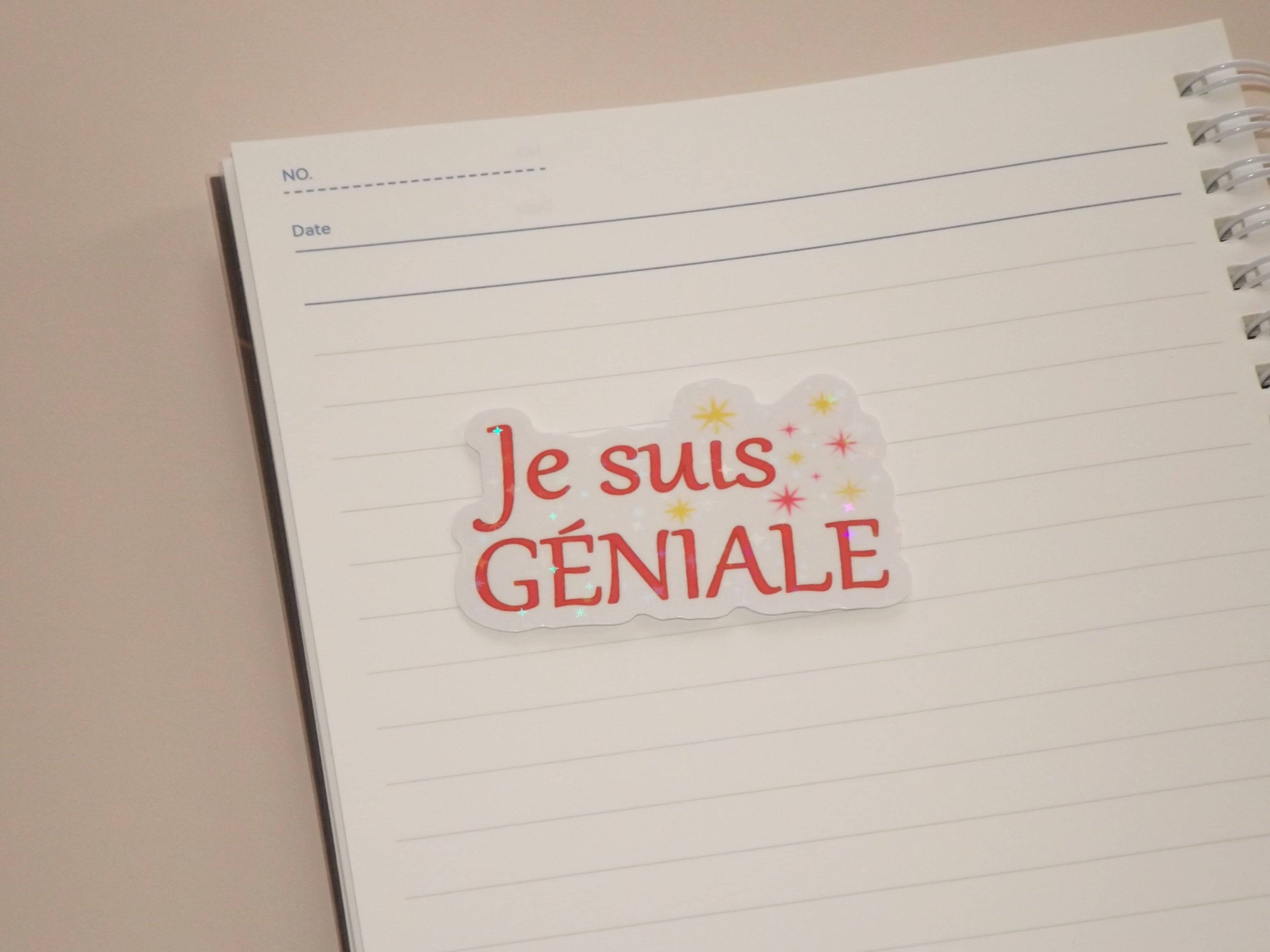 Sticker Holographique - je suis géniale